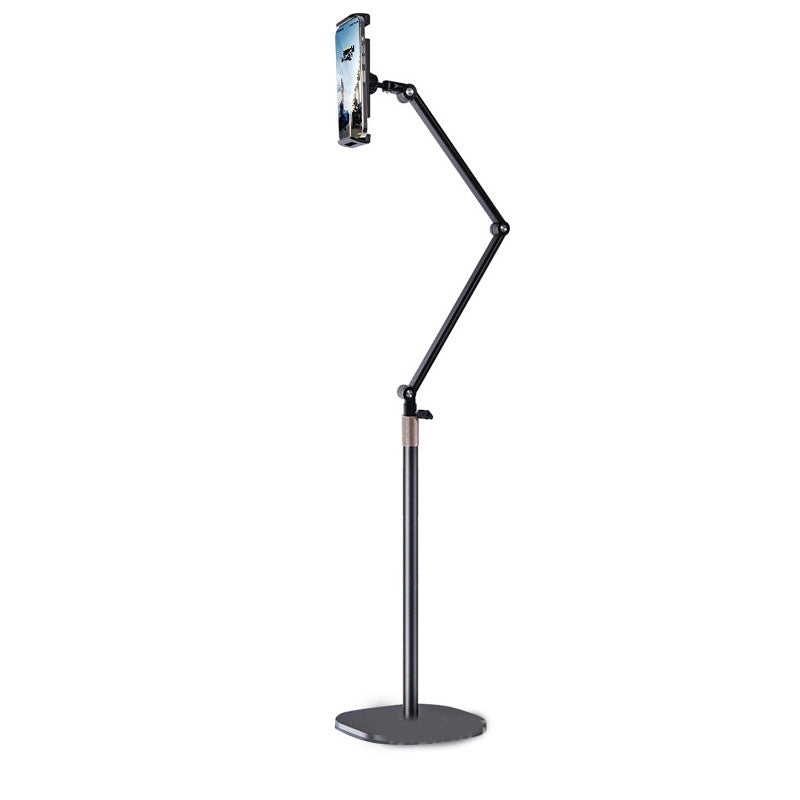 Cantilever Floor Tablet Phone Stand, Adjustable Multi-Joint Holder for Live Streaming & Overhead Shooting