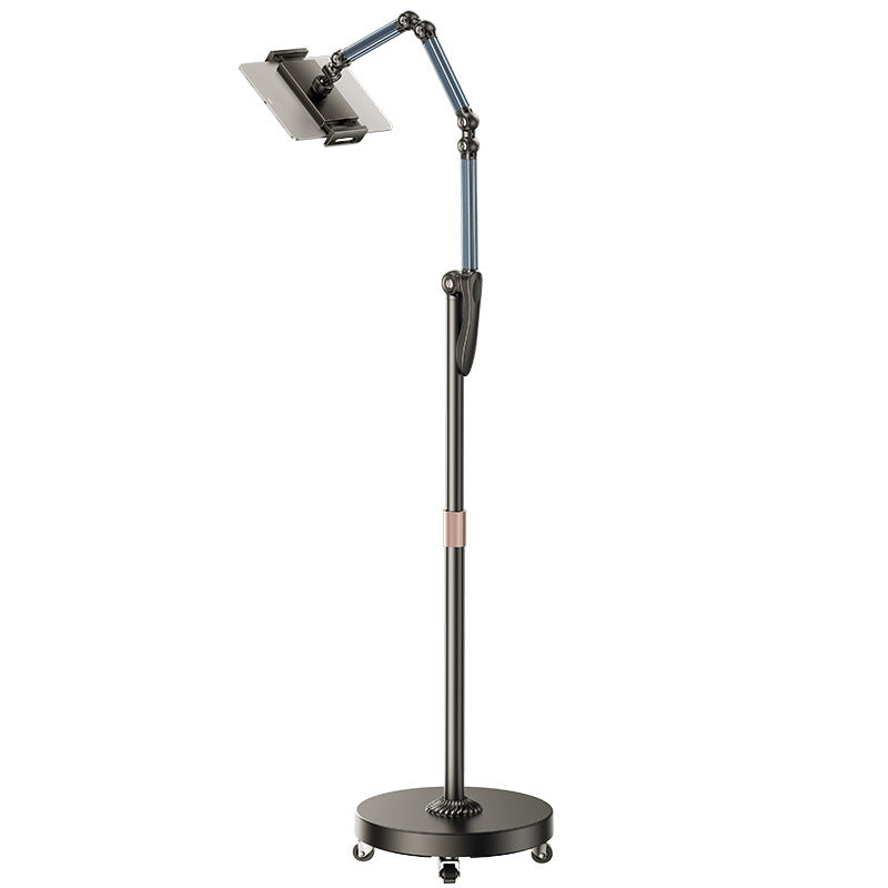 165cm Rolling Floor Stand, 3-Arm Phone & Tablet Holder, 720° Adjustable