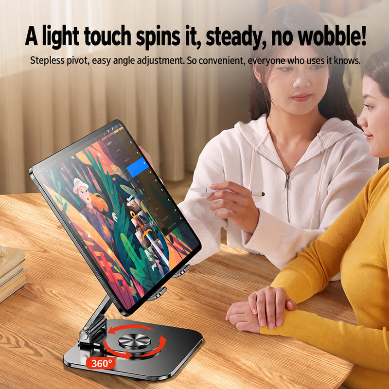 Foldable metal tablet stand with hollow paw design