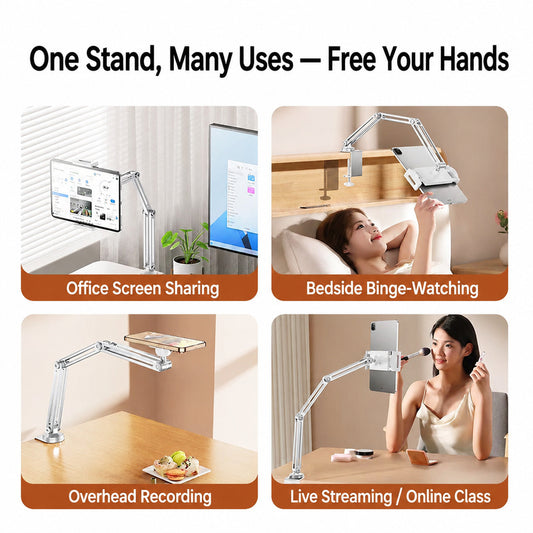 Tablet phone holder stand, multi-scene application, hands-free viewing