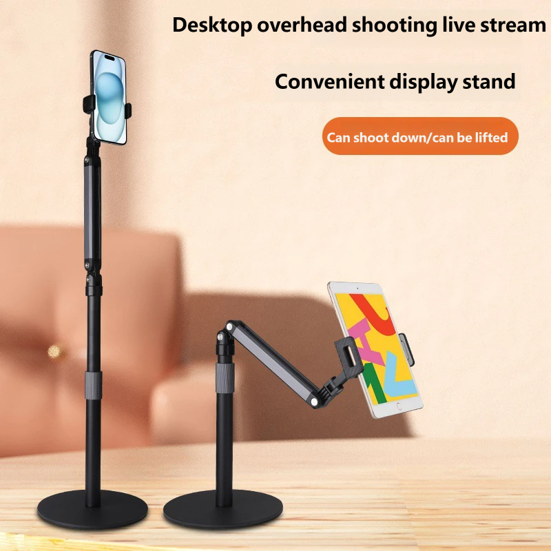 Overhead Adjustable Phone Tablet Stand for Live Streaming
