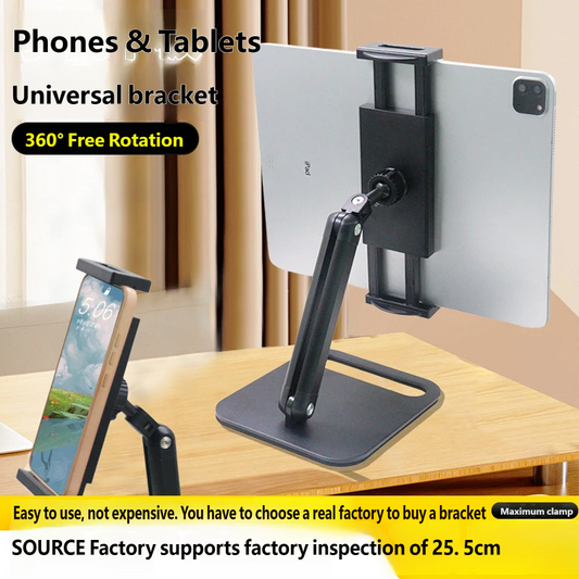 Tablet & Phone Stand, 360° Rotating Desktop Holder