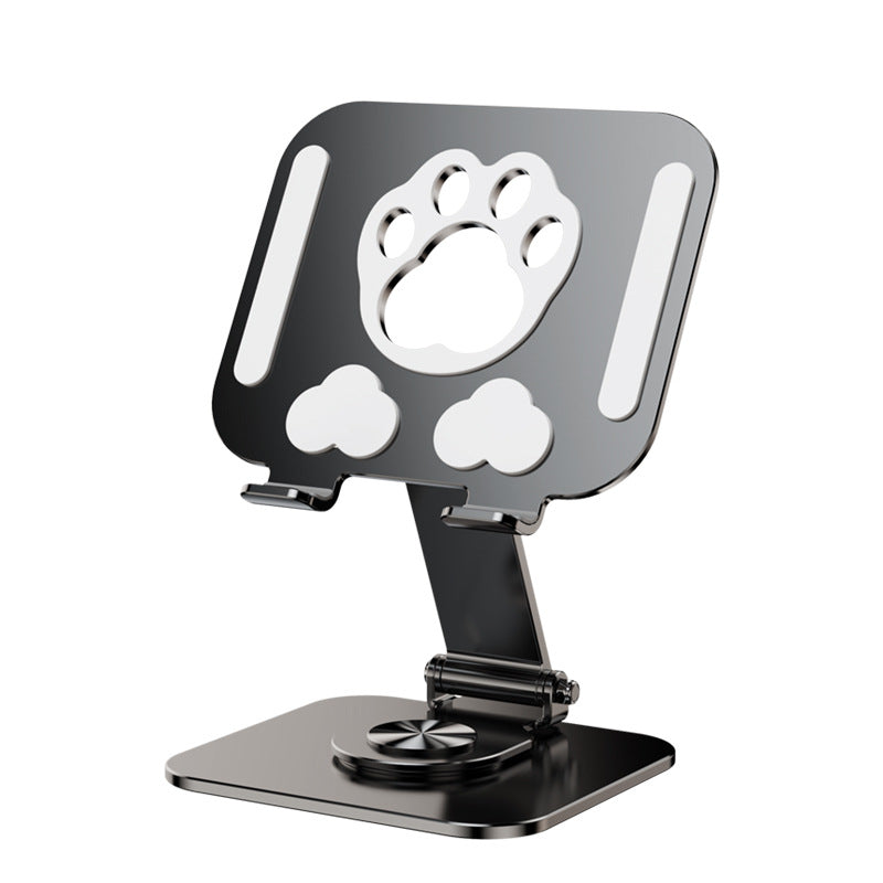 Black and white paw-shaped tablet stands for phones and tablets