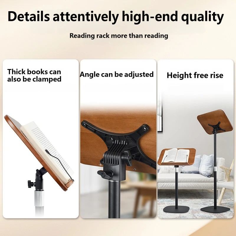 Adjustable Height Reading Stand, Tilting Book & Tablet Holder