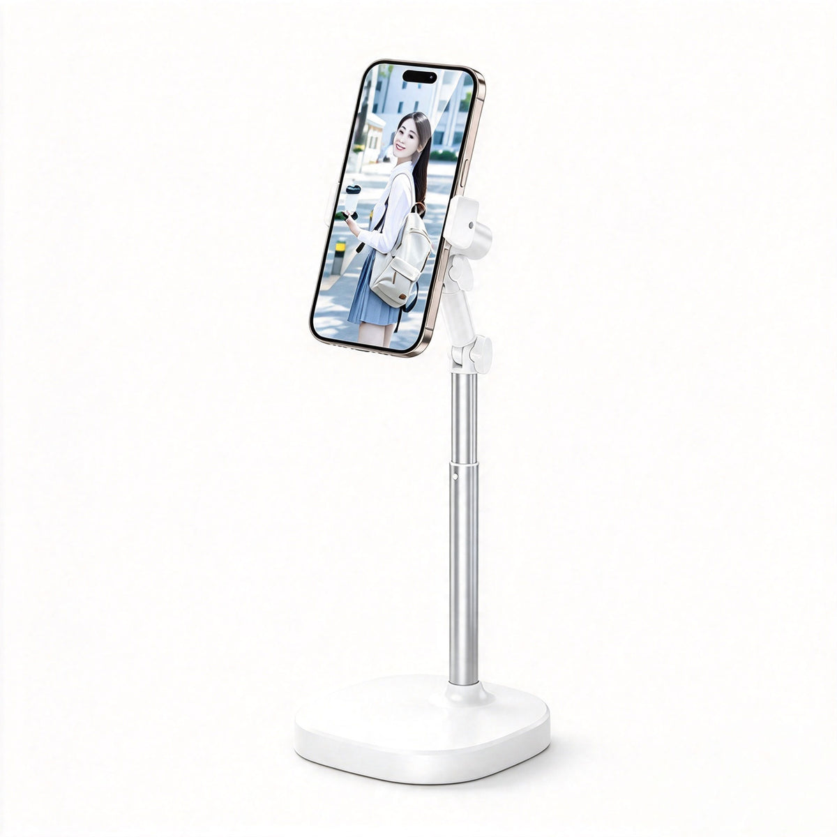 Magnetic phone mount for top-down live streaming