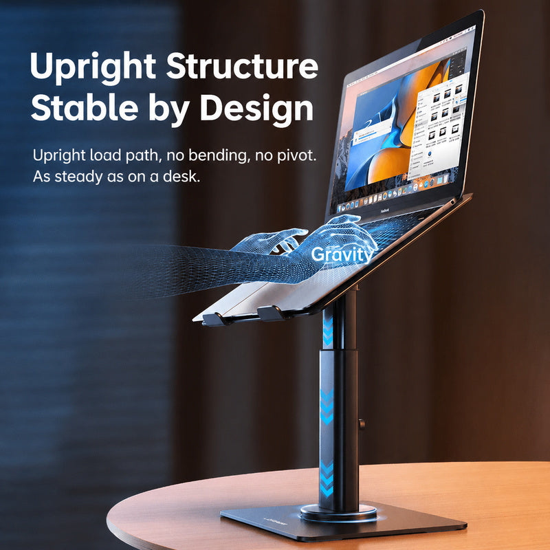 Prime Mount Adjustable Laptop Stand, height adjustable, stable upright structure