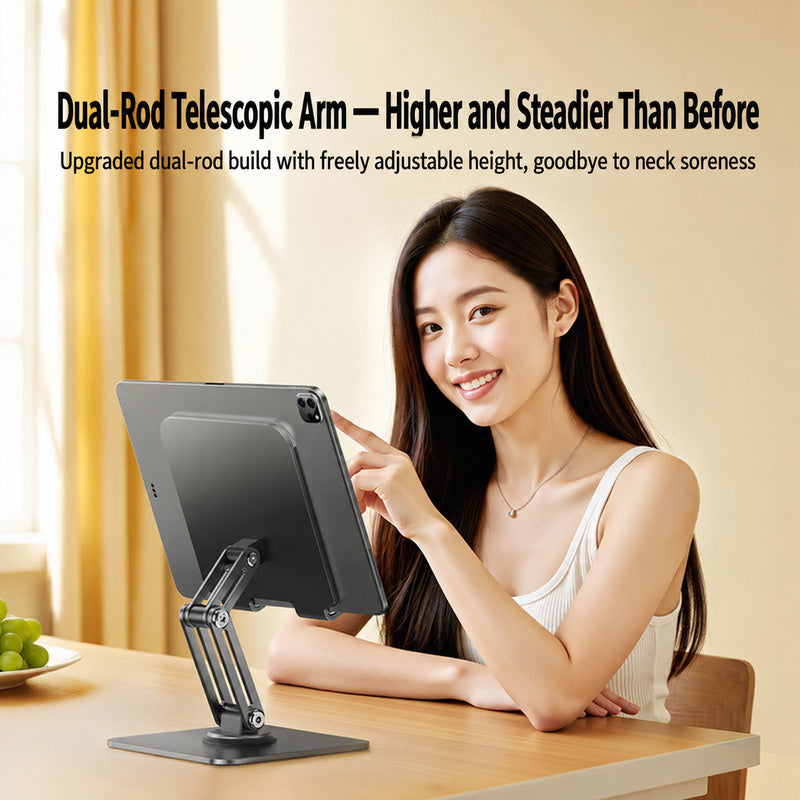 Desktop tablet stand with silicone protection pads