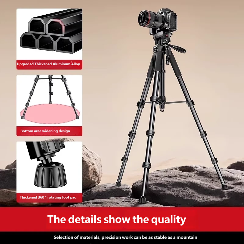 Portable Aluminum Tripod for DSLR & Phone