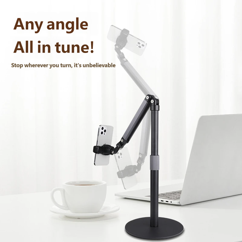 Overhead Adjustable Phone Tablet Stand for Live Streaming