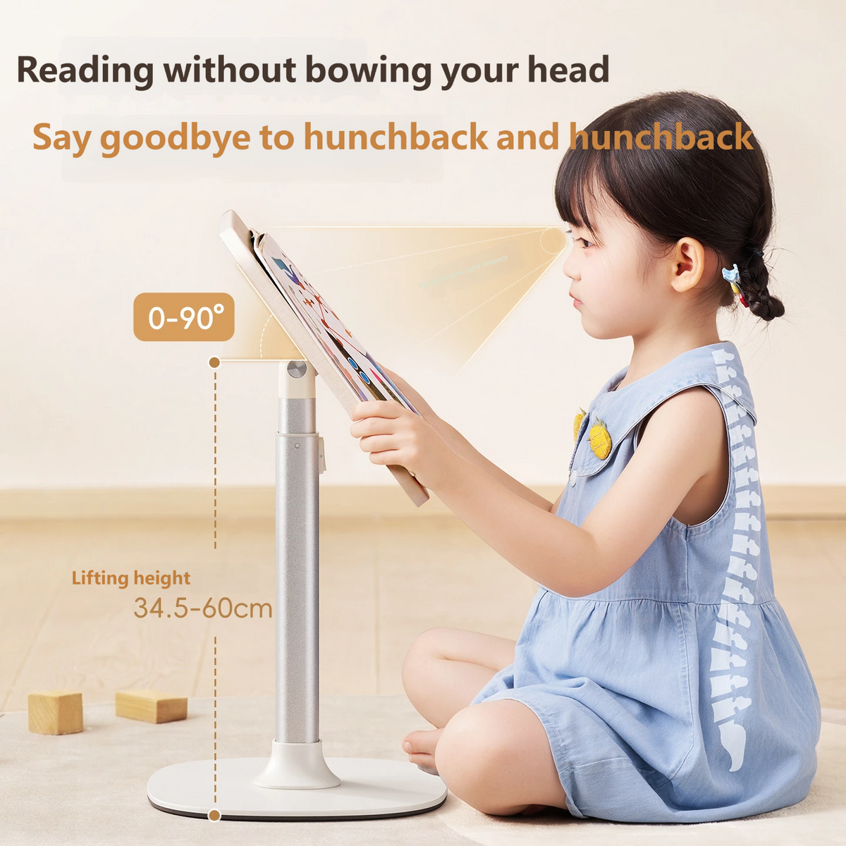 Adjustable Kids Book Reading Stand, Desktop Book & Tablet Holder