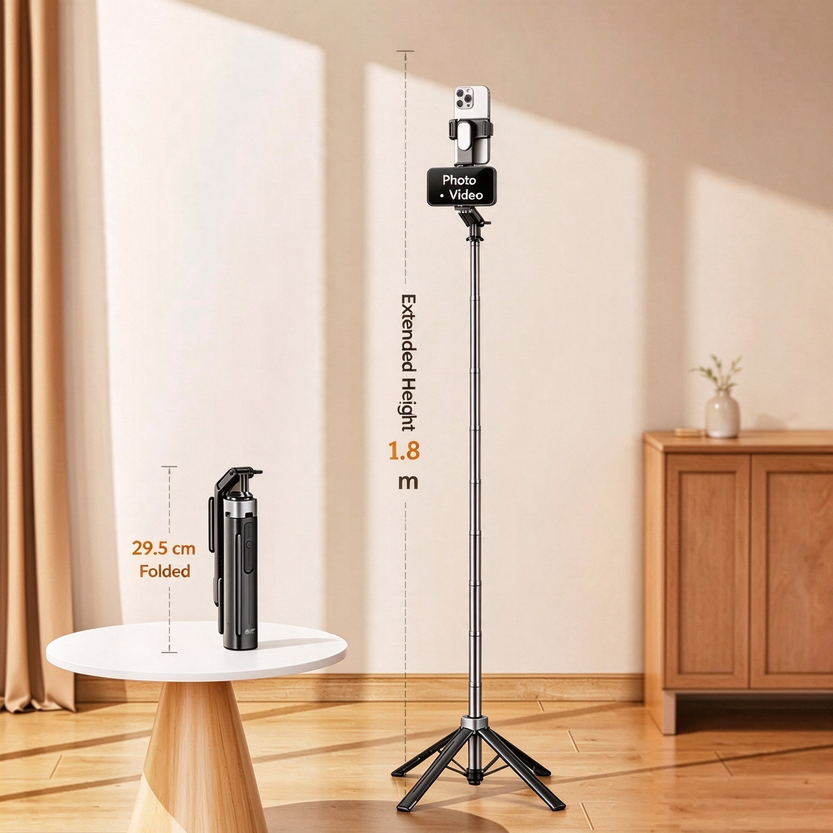 Dual Phone Teleprompter Tripod Stand product view 4