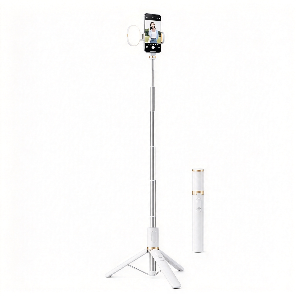 Phone tripod with reinforced wind-resistant base