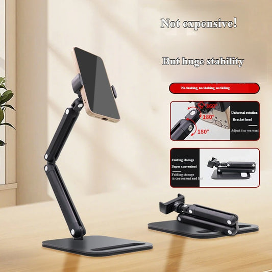 Foldable Desktop Tablet & Phone Stand with Multi-Joint Arm