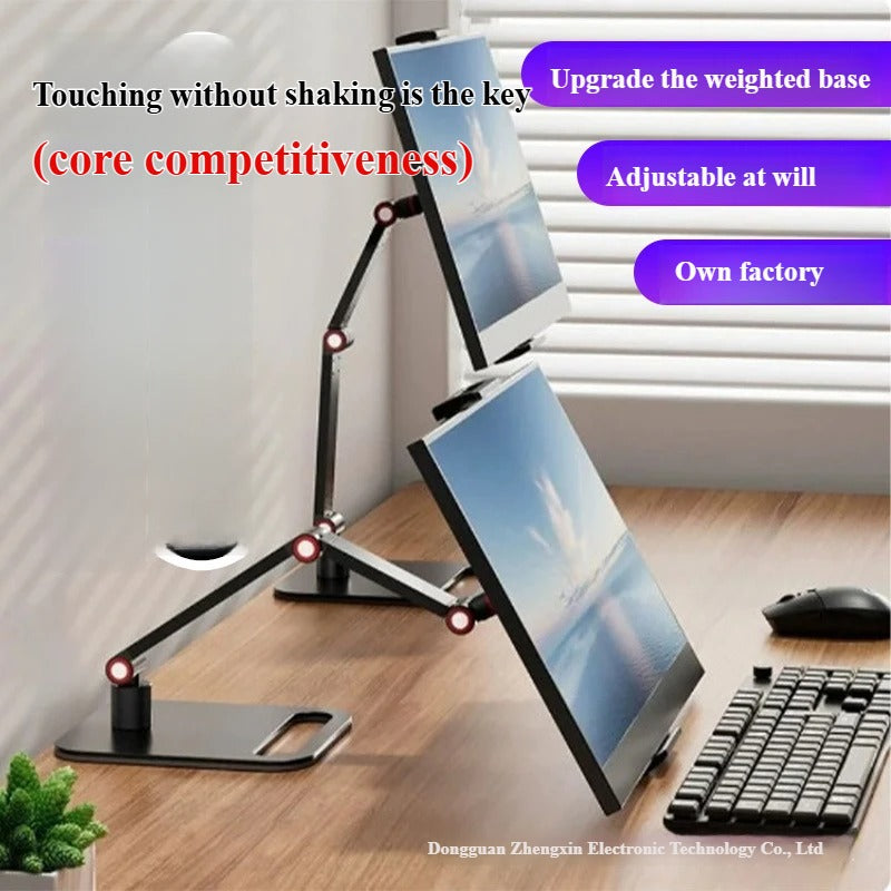 Portable Dual‑Arm Monitor Stand