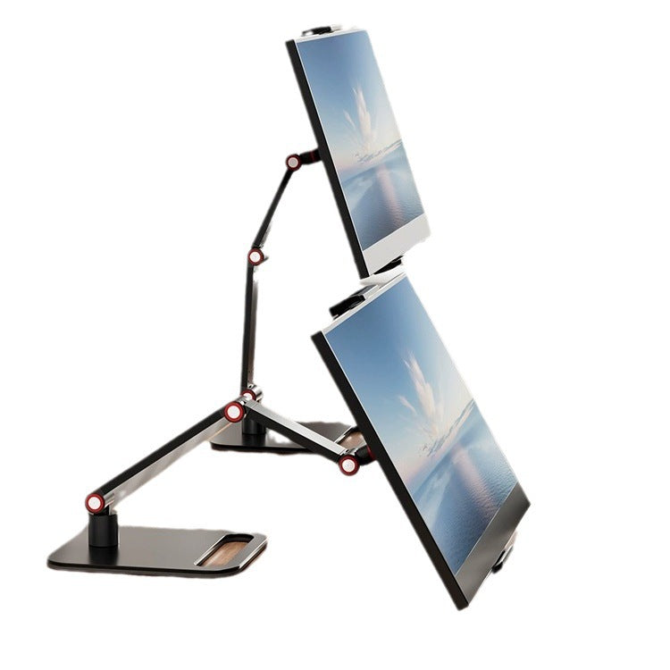 Portable Dual‑Arm Monitor Stand