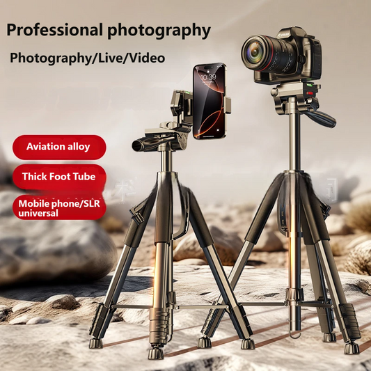 Portable Aluminum Tripod for DSLR & Phone