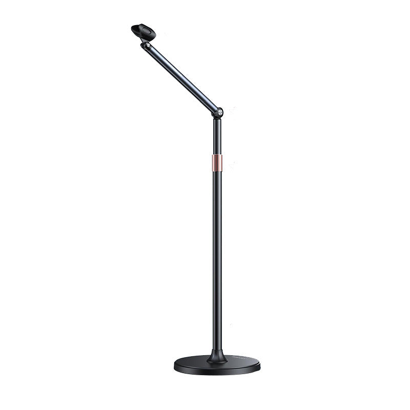 Floor Microphone Stand, Adjustable Boom Arm, 93-135cm Height, Heavy Round Base