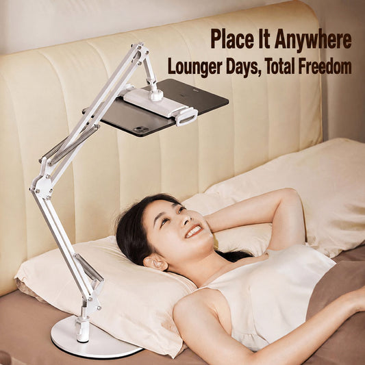 Prime Mount Bed Tablet Stand, long flexible arm, hands-free viewing