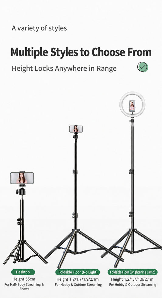 Alloy phone tripod with a 360-degree ball head