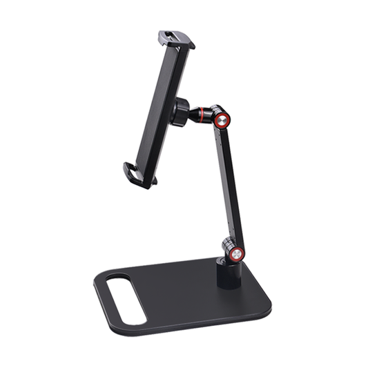 Aluminum Tablet Stand, flexible joint design, sturdy weighted base