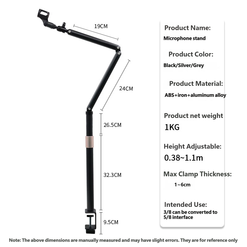 Desk Clamp Microphone Boom Arm Stand