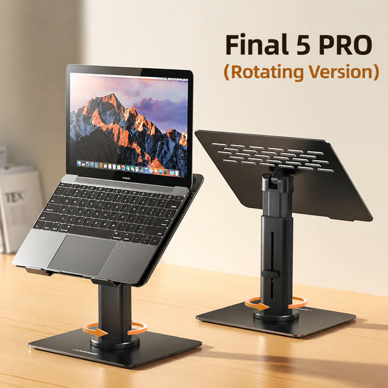 Rotating Laptop Stand, 360 degree swivel, height adjustable